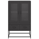 vidaXL fekete acél magasszekrény 68x39x111,5 cm