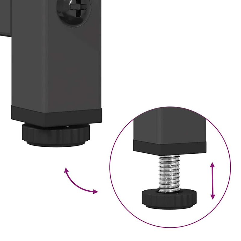 vidaXL fekete acél magasszekrény 68x39x111,5 cm