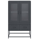 vidaXL antracitszürke acél magasszekrény 68x39x111,5 cm