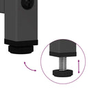 vidaXL Magastábla Fekete 68x39x123 cm Acél