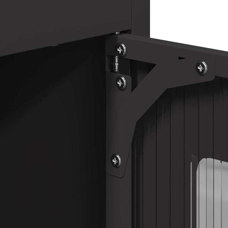 vidaXL Magastábla Fekete 68x39x123 cm Acél