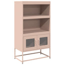 vidaXL Highboard rózsaszín 68x39x123 cm Acél