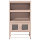 vidaXL Highboard rózsaszín 68x39x123 cm Acél