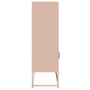 vidaXL Highboard rózsaszín 68x39x123 cm Acél