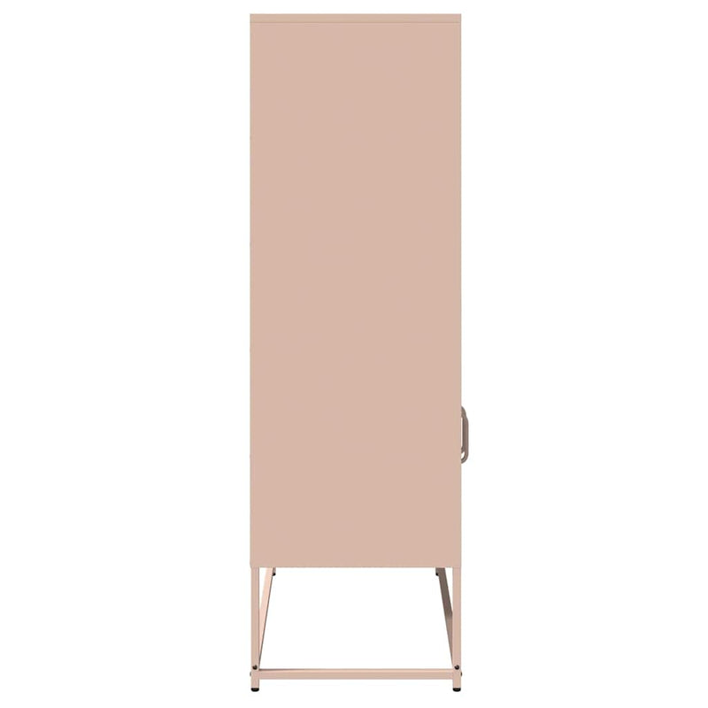 vidaXL Highboard rózsaszín 68x39x123 cm Acél
