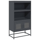 vidaXL Highboard antracit 68x39x123 cm Acél