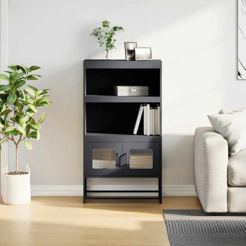 vidaXL Highboard antracit 68x39x123 cm Acél