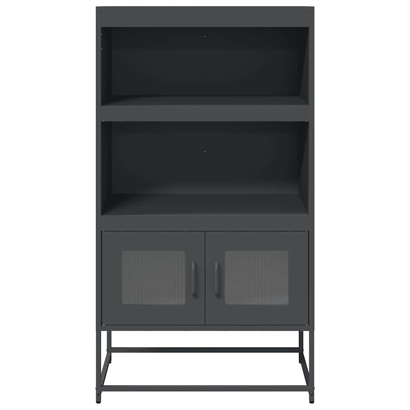 vidaXL Highboard antracit 68x39x123 cm Acél