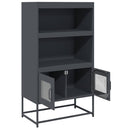 vidaXL Highboard antracit 68x39x123 cm Acél