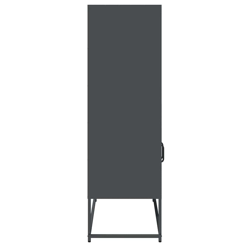vidaXL Highboard antracit 68x39x123 cm Acél