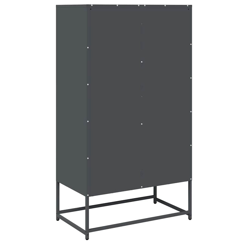 vidaXL Highboard antracit 68x39x123 cm Acél