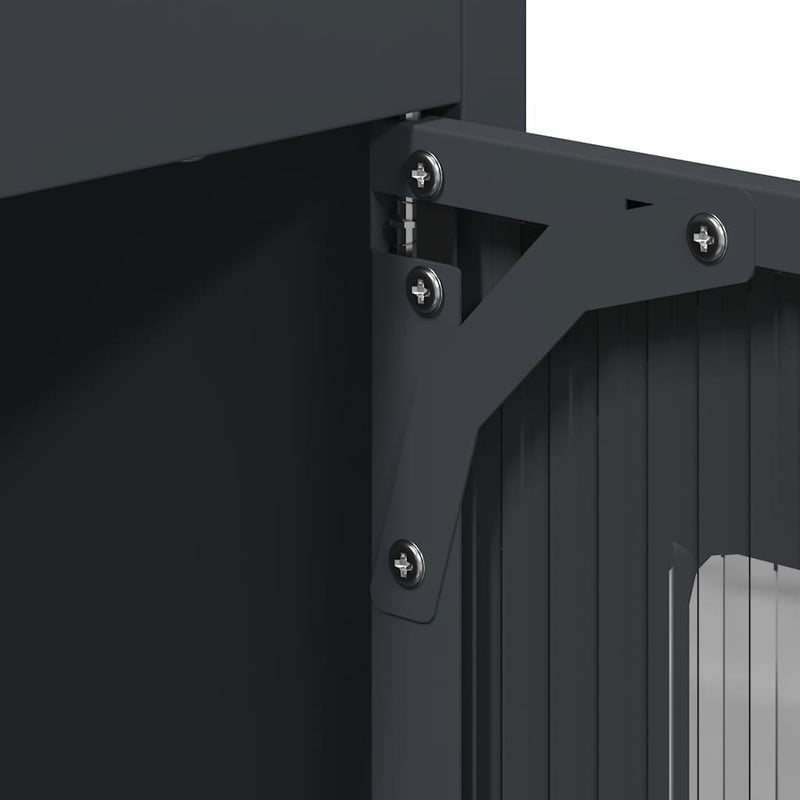 vidaXL Highboard antracit 68x39x123 cm Acél