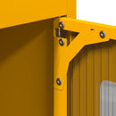 vidaXL Highboard Mustársárga 68x39x123 cm Acél