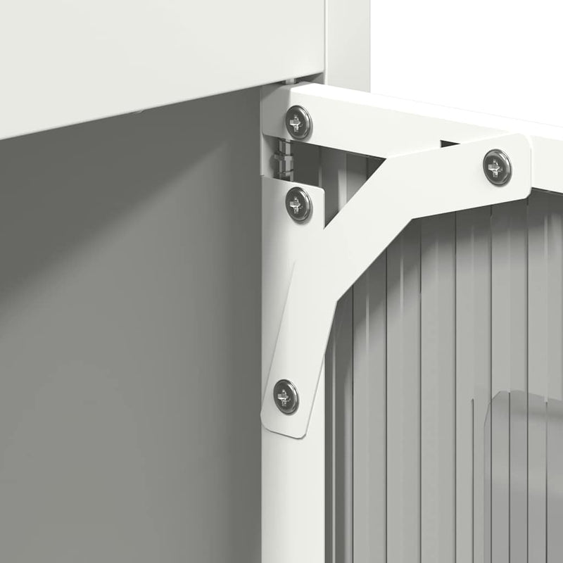 vidaXL Magastábla Fehér 68x39x123 cm Acél