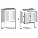 vidaXL Magastábla Fekete 68x39x107 cm Acél