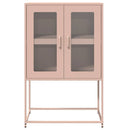 vidaXL Highboard rózsaszín 68x39x107 cm Acél