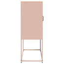 vidaXL Highboard rózsaszín 68x39x107 cm Acél