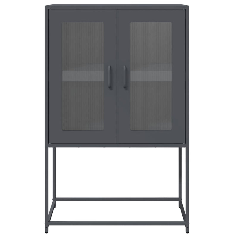 vidaXL Highboard antracit 68x39x107 cm Acél