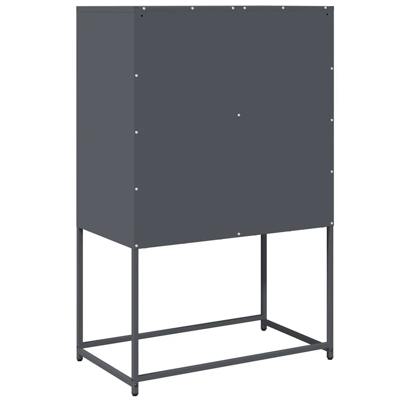 vidaXL Highboard antracit 68x39x107 cm Acél