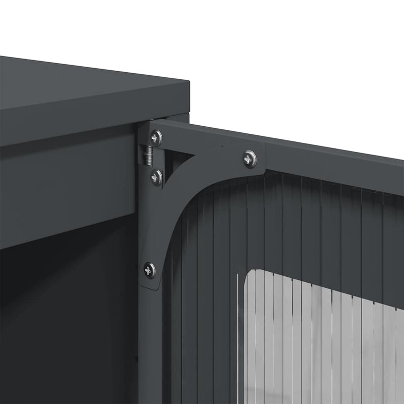 vidaXL antracitszürke acél magasszekrény 36x39x123 cm