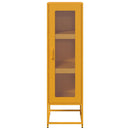 vidaXL mustársárga acél magasszekrény 36x39x123 cm