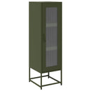 vidaXL olívazöld hidegen hengerelt acél magasszekrény 36x39x123 cm
