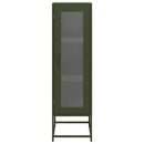 vidaXL olívazöld hidegen hengerelt acél magasszekrény 36x39x123 cm