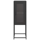 vidaXL rózsaszín hidegen hengerelt acél tálalószekrény 36x39x107 cm