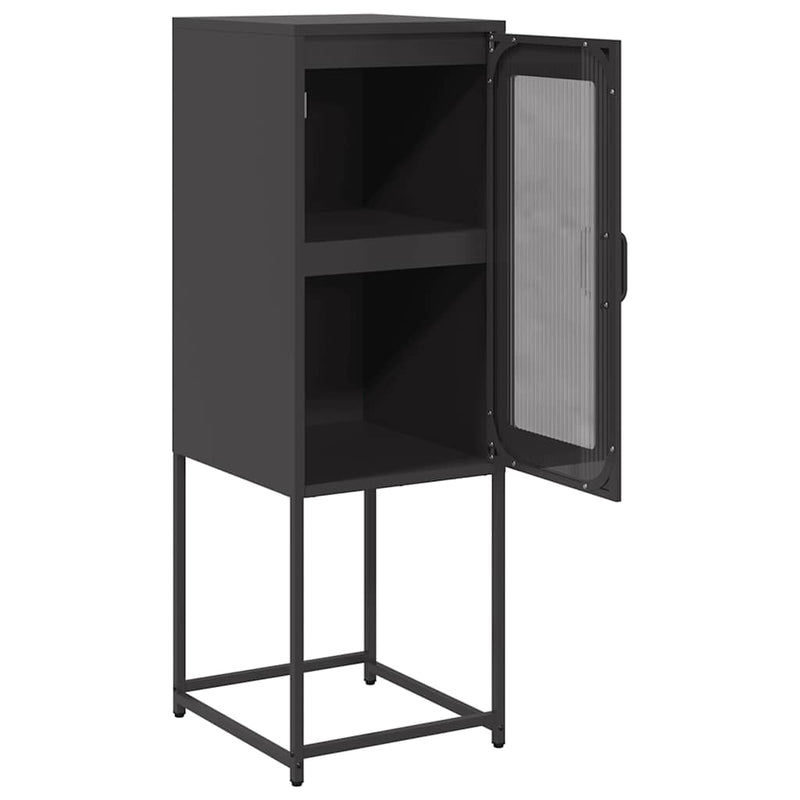 vidaXL rózsaszín hidegen hengerelt acél tálalószekrény 36x39x107 cm