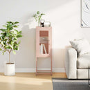 vidaXL rózsaszín hidegen hengerelt acél tálalószekrény 36x39x107 cm