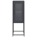 vidaXL antracit hidegen hengerelt acél tálalószekrény 36x39x107 cm