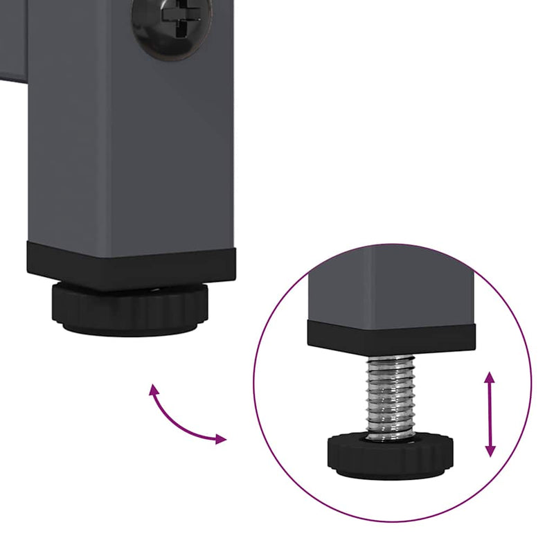 vidaXL antracit hidegen hengerelt acél tálalószekrény 36x39x107 cm