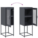 vidaXL antracit hidegen hengerelt acél tálalószekrény 36x39x107 cm