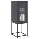 vidaXL antracit hidegen hengerelt acél tálalószekrény 36x39x107 cm