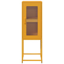 vidaXL mustársárga hidegen hengerelt acél tálalószekrény 36x39x107 cm