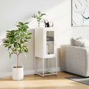 vidaXL fehér hidegen hengerelt acél tálalószekrény 36x39x107 cm