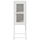 vidaXL fehér hidegen hengerelt acél tálalószekrény 36x39x107 cm