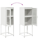 vidaXL fehér hidegen hengerelt acél tálalószekrény 36x39x107 cm