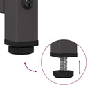 vidaXL fekete hidegen hengerelt acél tálalószekrény 100,5x39x107 cm