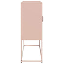 vidaXL rózsaszín hidegen hengerelt acél tálalószekrény 100,5x39x107 cm