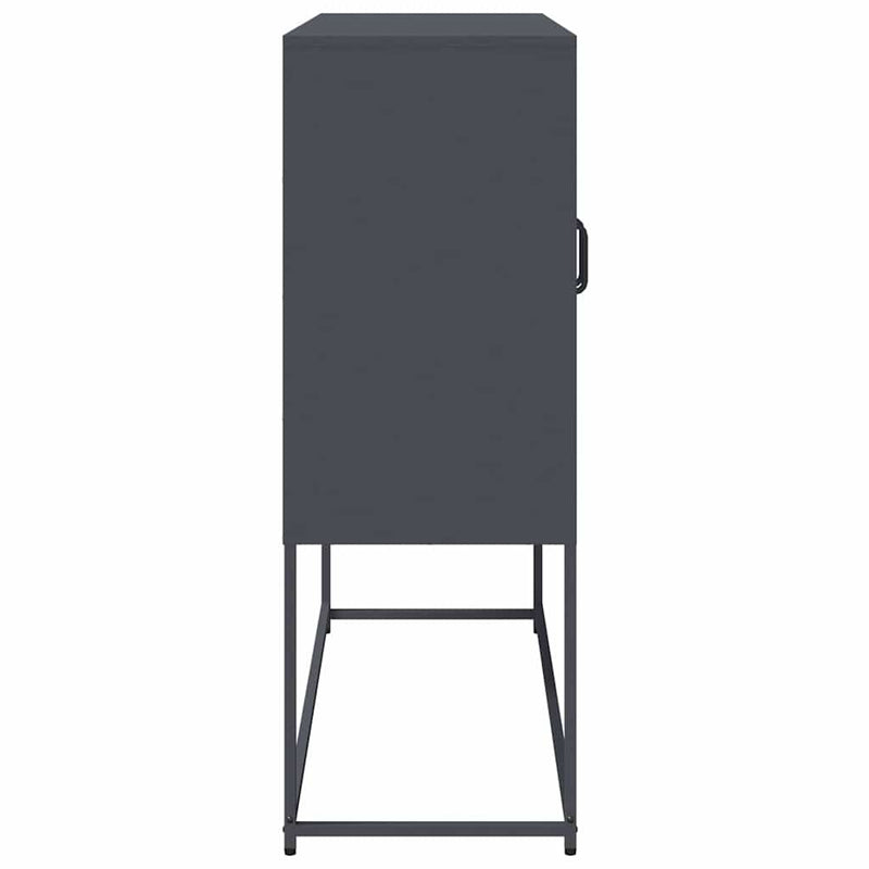 vidaXL antracit hidegen hengerelt acél tálalószekrény 100,5x39x107 cm