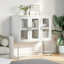 vidaXL fehér hidegen hengerelt acél tálalószekrény 100,5 x 39 x 107 cm