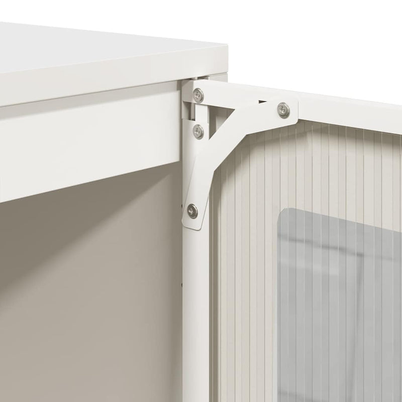 vidaXL fehér hidegen hengerelt acél tálalószekrény 100,5 x 39 x 107 cm