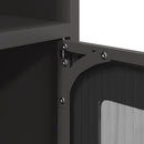 vidaXL fekete hidegen hengerelt acél éjjeliszekrény 36x39x78 cm