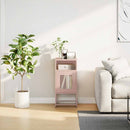 vidaXL rózsaszín hidegen hengerelt acél éjjeliszekrény 36x39x78 cm