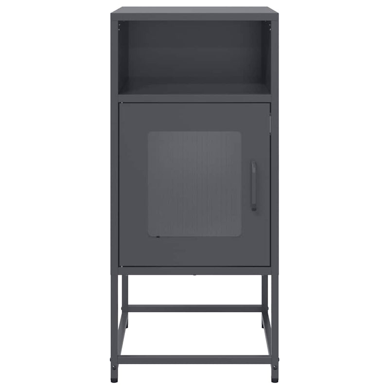 vidaXL antracit hidegen hengerelt acél éjjeliszekrény 36x39x78 cm