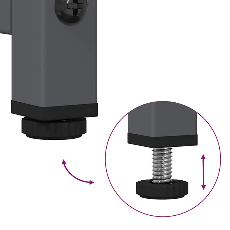 vidaXL antracit hidegen hengerelt acél éjjeliszekrény 36x39x78 cm