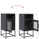 vidaXL antracit hidegen hengerelt acél éjjeliszekrény 36x39x78 cm