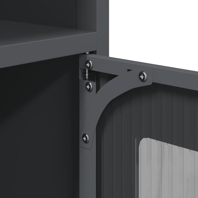 vidaXL antracit hidegen hengerelt acél éjjeliszekrény 36x39x78 cm