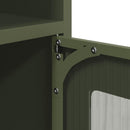 vidaXL olívazöld hidegen hengerelt acél éjjeliszekrény 36x39x78 cm